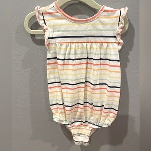 Rainbow striped Romper.